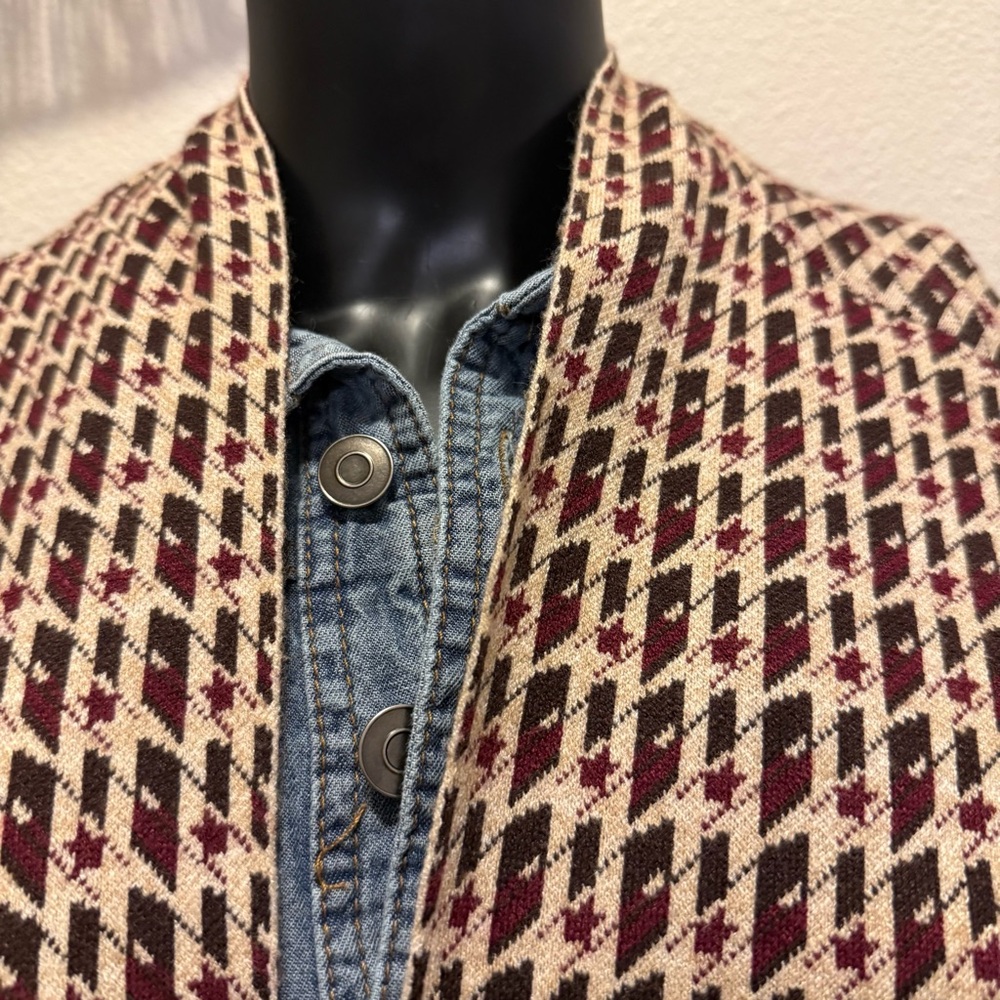 Venini Brown and Black Checkered Cardigan - Picture 9 of 16